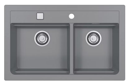 Granitvask Atrox 50 79x50 cm 2-Kammer