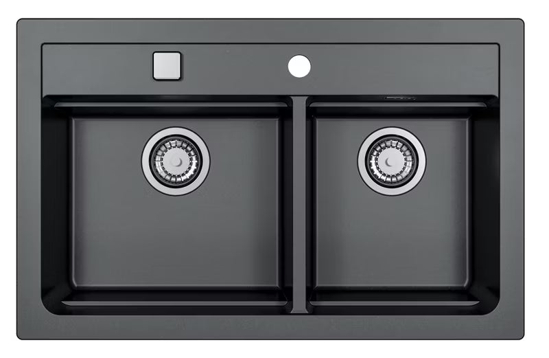 Granitvask Atrox 50 79x50 cm 2-Kammer