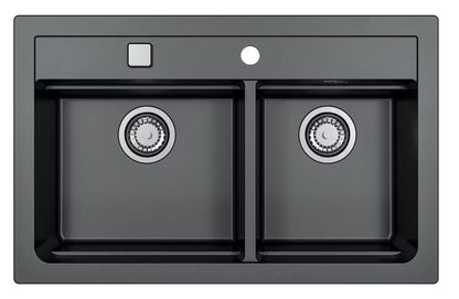 Granitvask Atrox 50 79x50 cm 2-Kammer