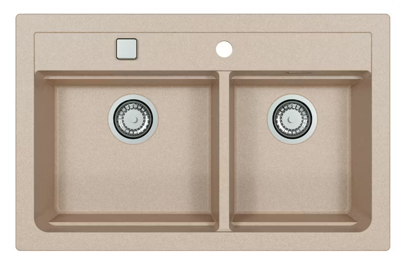 Granitvask Atrox 50 79x50 cm 2-Kammer