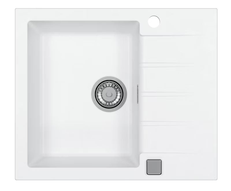 Granitvask Cadit 10 59x50 cm Hvid 1-Kammer