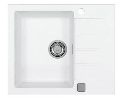 Granitvask Cadit 10 59x50 cm Hvid 1-Kammer