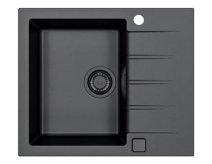 Granitvask Cadit 10 Black Edition 59x50 cm 1-Kammer Sort