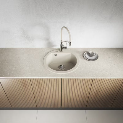 Granitvask Dafne Rund 51 cm Beige