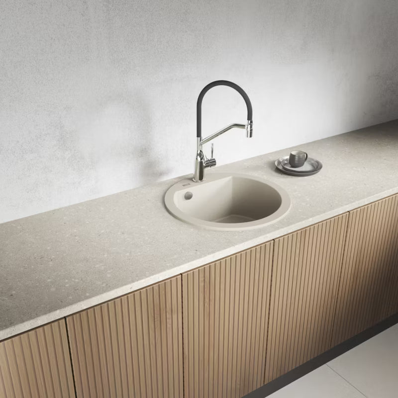 Granitvask Dafne Rund 51 cm Beige