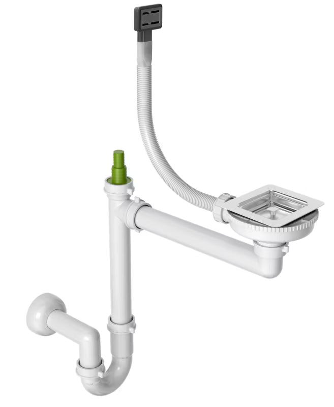Granitvask Epir 1-Kammer 70x47 cm Sort med Syfon
