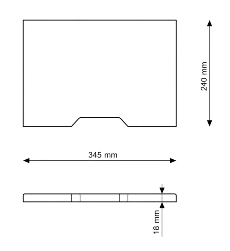 Granitvask Foxal 56,5x50,5 cm Sort med Skærebræt