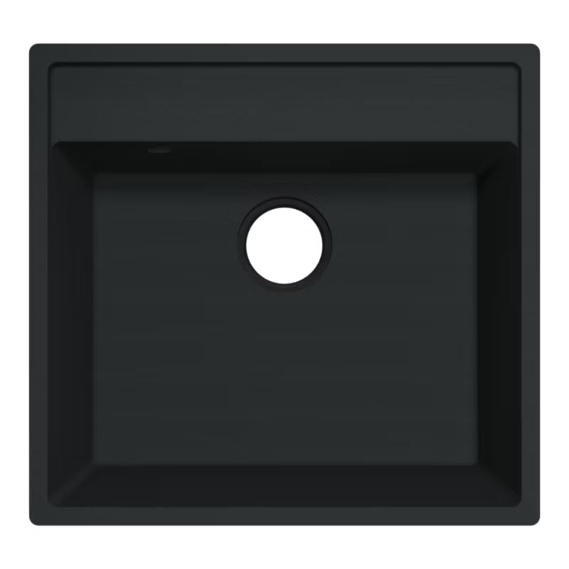 Granitvask Hirase 1-Kammer 53x53 cm Sort