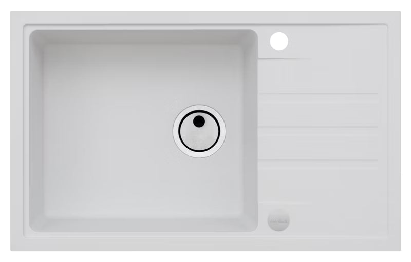 Granitvask Intermezzo 130 78x48 cm Hvid 1-Kammer