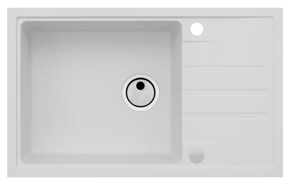 Granitvask Intermezzo 130 78x48 cm Hvid 1-Kammer