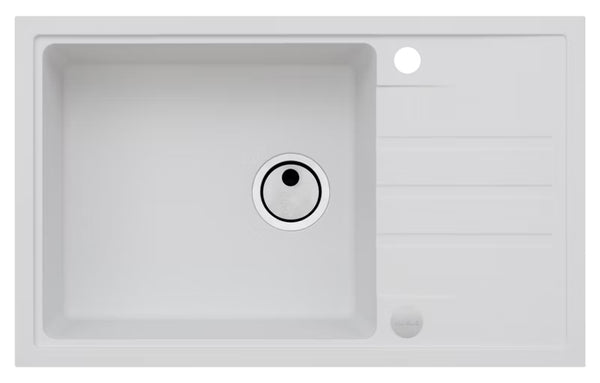 Granitvask Intermezzo 130 78x48 cm Hvid 1-Kammer
