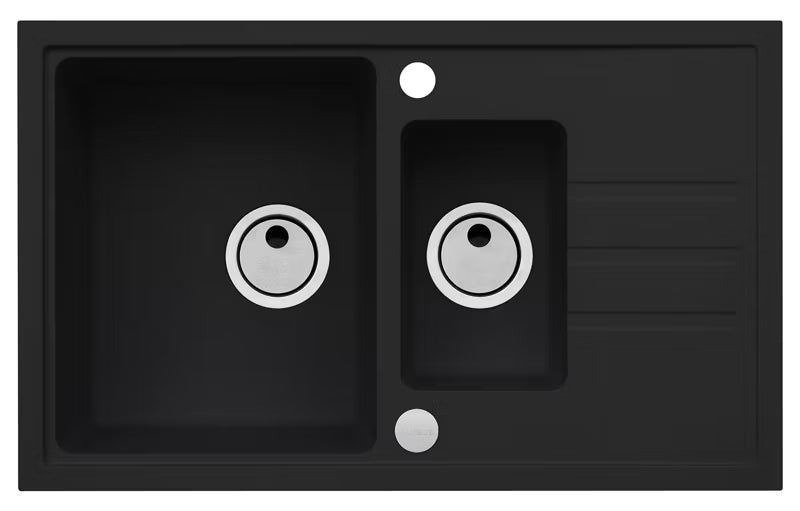 Granitvask Intermezzo 70 78x48 cm Sort