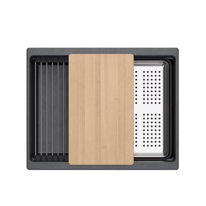 Granitvask Lavos 100 56x45 cm Sort Mat