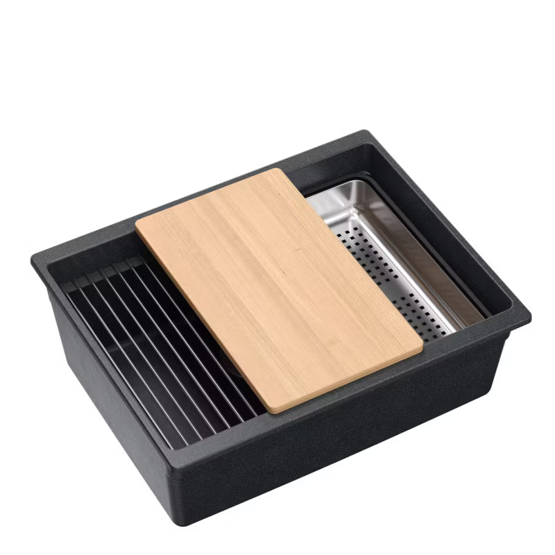 Granitvask Lavos 100 56x45 cm Sort Mat