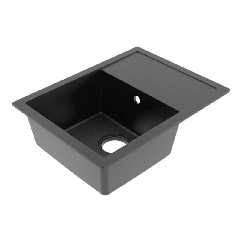 Granitvask Lourdes 1-Kammer med Afløbsplade 58x44 cm