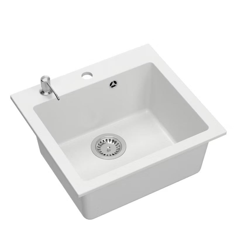 Granitvask Luxo 100 Pro 49x45 cm Hvid