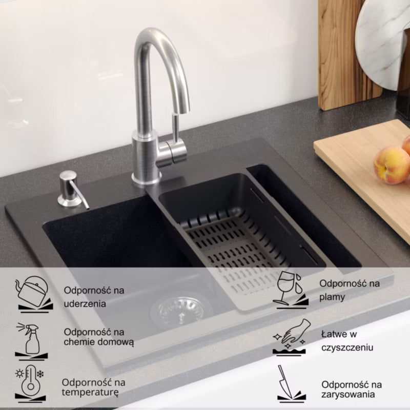 Granitvask Luxo 100 Pro 49x45 cm Mat