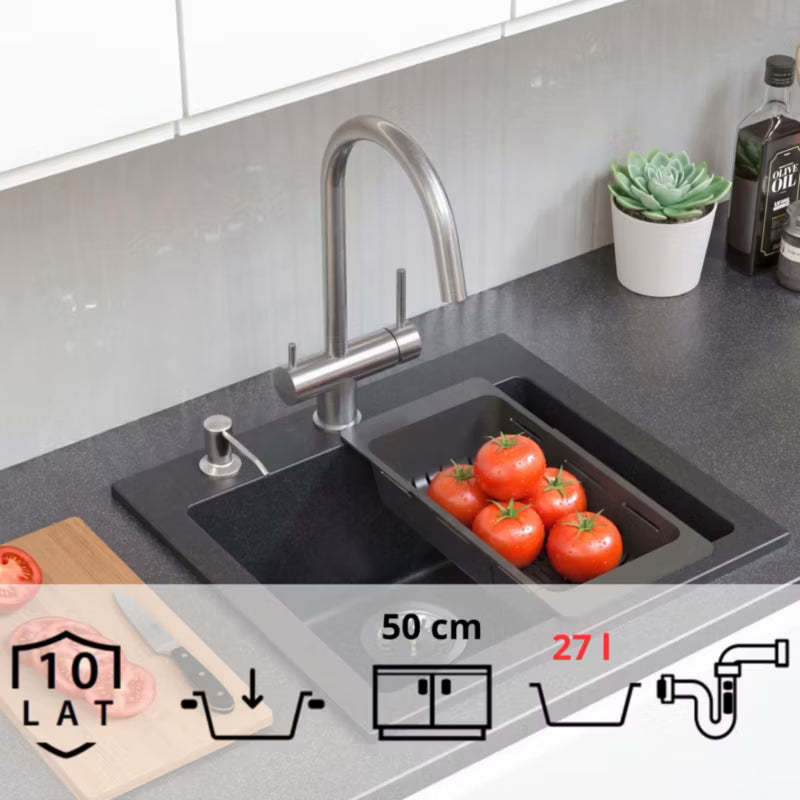 Granitvask Luxo 100 Pro 49x45 cm Mat