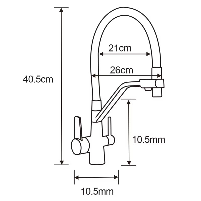 Granitvask Mario 2-Kammer Beige med Armatur