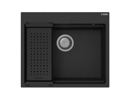 Granitvask Massimo 56x48 cm Sort Metalik