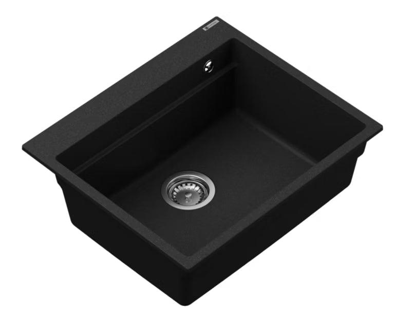 Granitvask Massimo 56x48 cm Sort Metalik