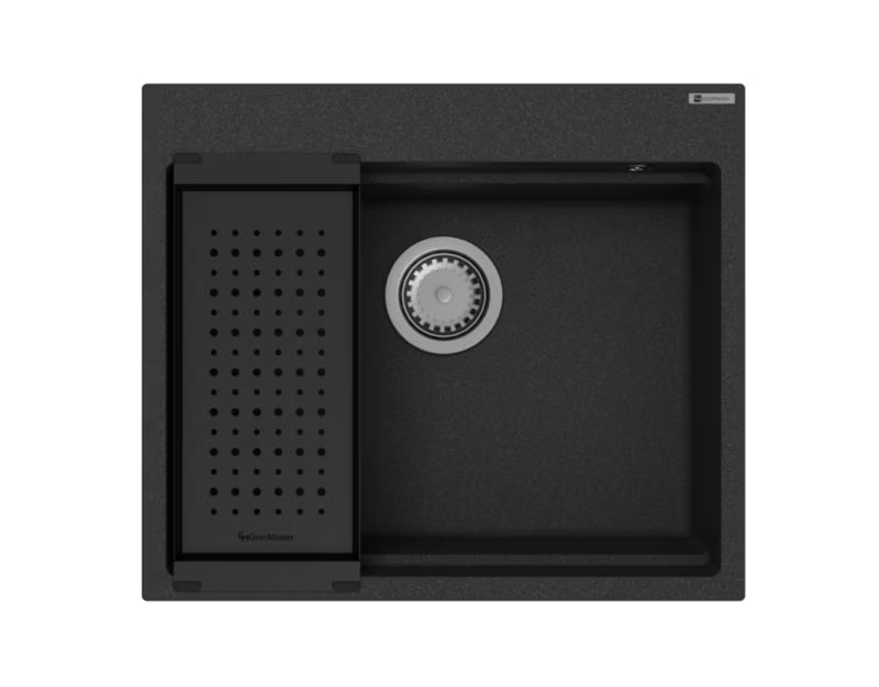 Granitvask Massimo 56x48 cm Sort Metalik
