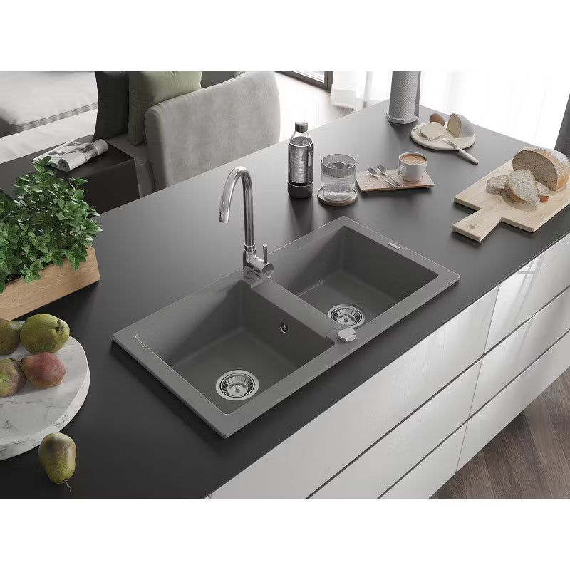 Granitvask Matias 90x50,5 cm Beige Nedfældning