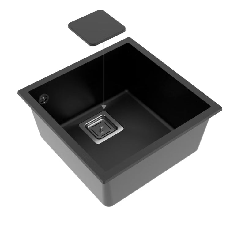 Granitvask Milo Crabo 44x44 cm Sort