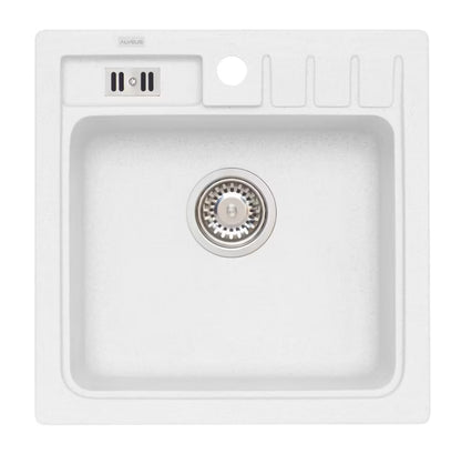 Granitvask Niagara 20 46,5x46,5 cm 1-Kammer Hvid