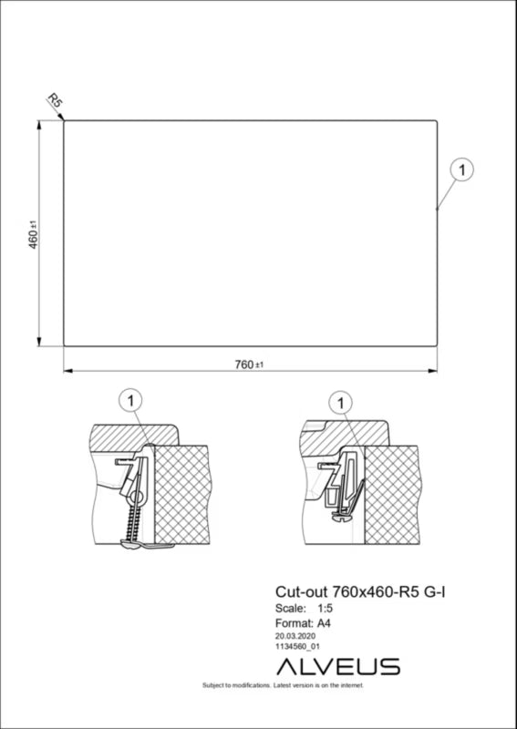 Granitvask Record 40 78x48 cm Sort