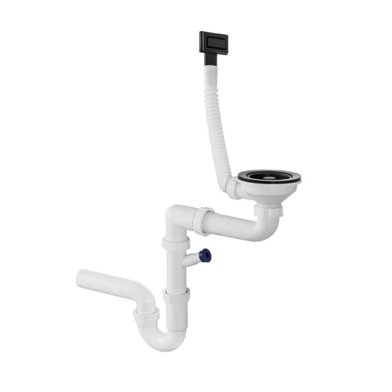 Granitvask Rendo 80x50 cm Sort med Armatur