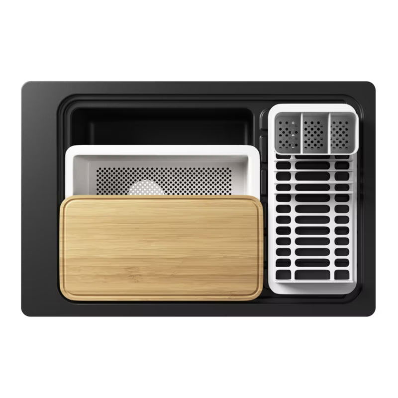 Granitvask Romesco 1-Kammer med Afløbsplade