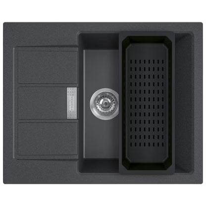 Granitvask S2D 611-62 62x50 cm med Afløbsplade
