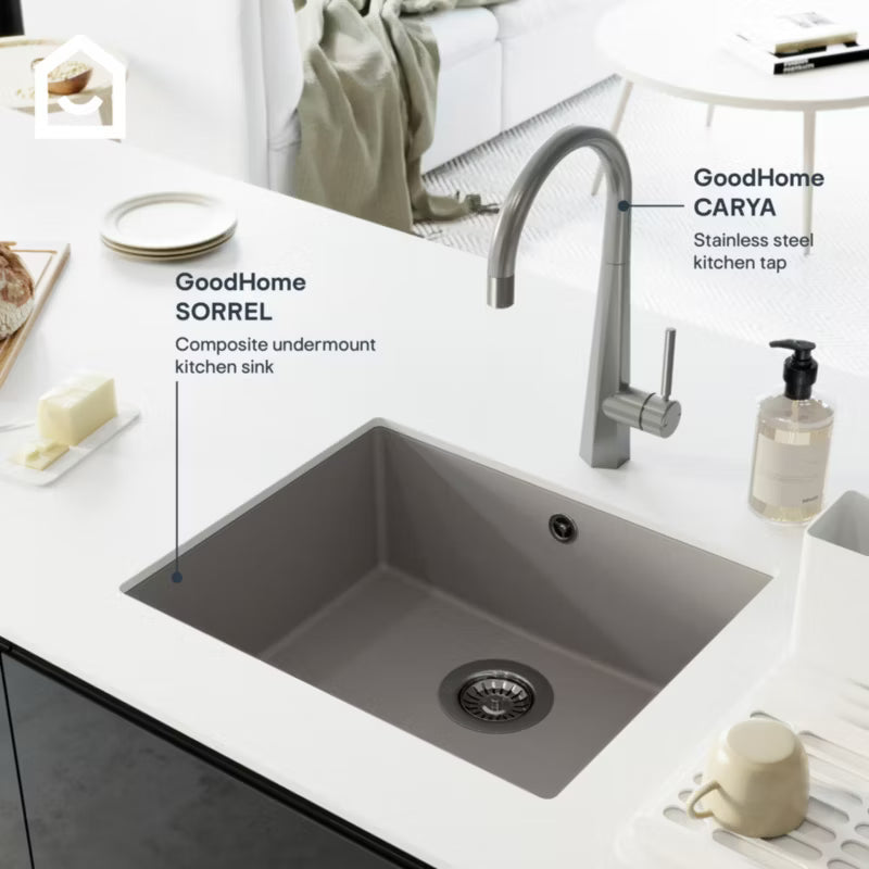 Granitvask Sorrel 1-Kammer 55x46 cm