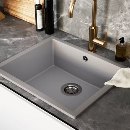Granitvask Sorrel 55x46 cm 1-Kammer Grå