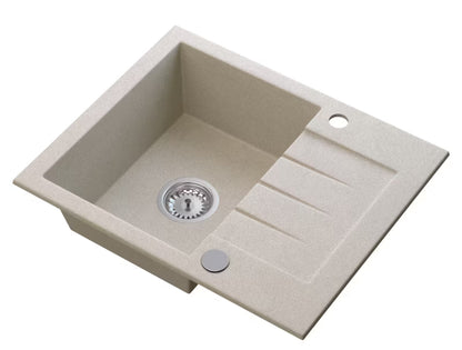 Granitvask Tinos 57,4x47 cm Beige med Afløbsbakke