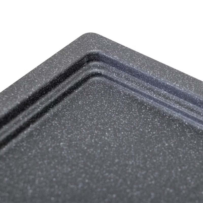 Granitvask Tonga 1-Kammer 80x50 cm Sort med Afløbsplade