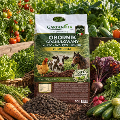 Granuleret Gødning Kvæg Hest Høns med Humus 10 Liter