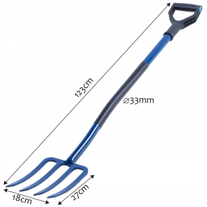 Gravegreb 4 Tænder 130 cm Stål