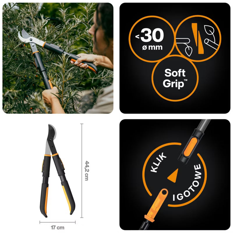 Grensaks OneClick 30 mm Sort/Orange