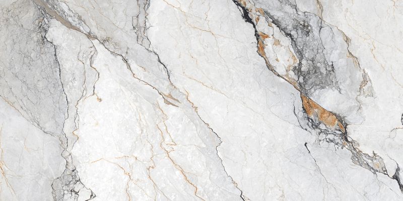 Astrea porcelænsflise 60 x 120 cm hvid mat‑finish med carving 1,44 m²