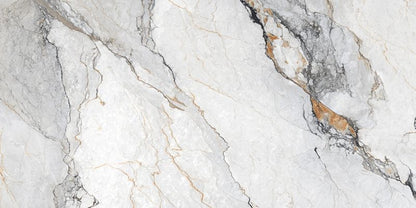Astrea porcelænsflise 60 x 120 cm hvid mat‑finish med carving 1,44 m²