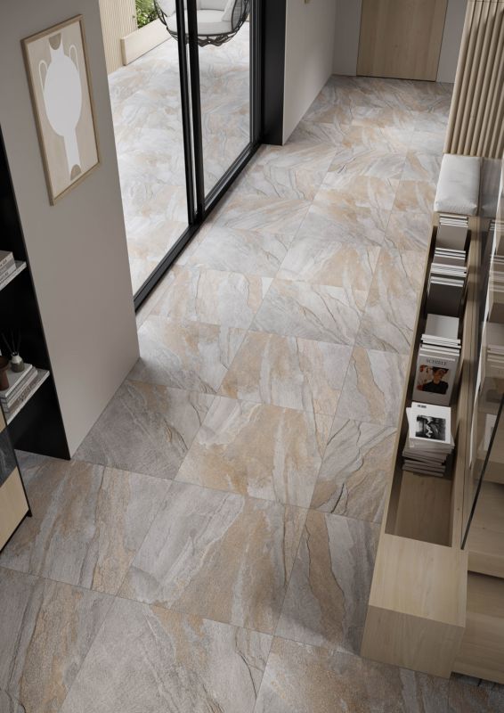 Gres Dune 60 x 60 cm grå mat med struktur 1,44 m²