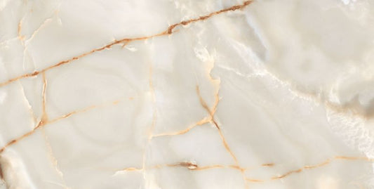 Euroceramika Lasa keramiske gulvfliser 60 x 120 cm i guld med reliefmønster, 1,44 m²