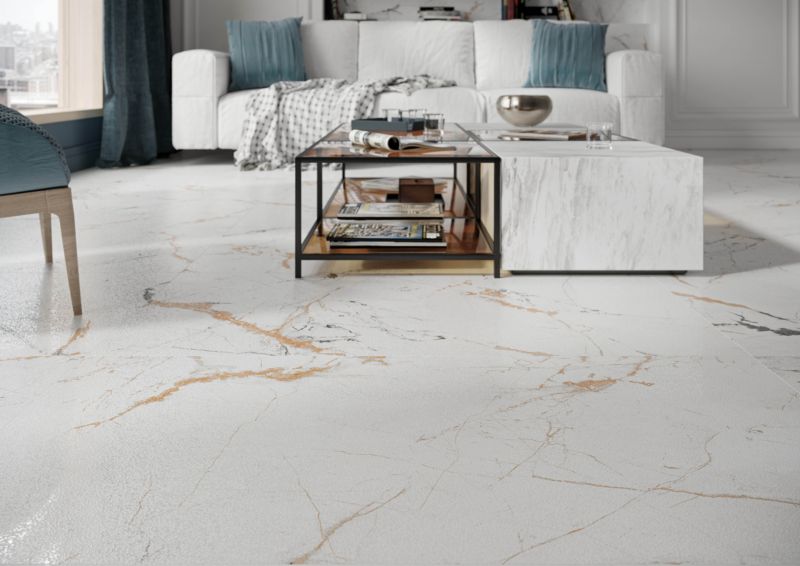 Izium porcelænsfliser 60 x 120 cm hvid 1,44 m²