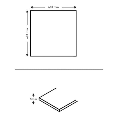 Frostbestandig Aeris-gulvflise 60 x 60 cm hvid 1,8 m²