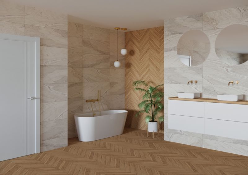 Frostbestandig Earth Song porcelænsflise 60 x 60 cm natural