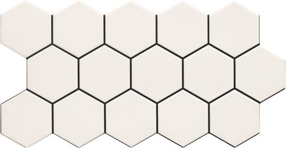 Frostbestandig Hex-gulvflise 26,5 x 51 cm snow 0,95 m²