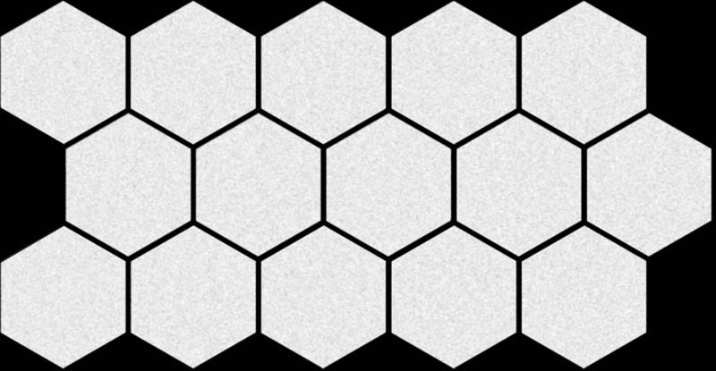 Frostbestandig Hex-gulvflise 26,5 x 51 cm snow 0,95 m²