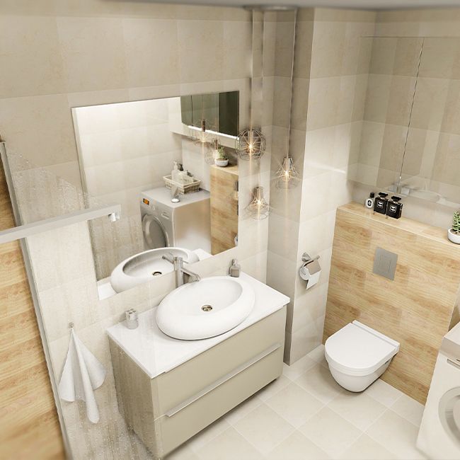 Frostsikker porcelænsflise Ideal Marble GoodHome 29,8 x 29,8 cm beige 1,42 m²